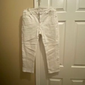 Michael Kors White Skinny Crop Denim